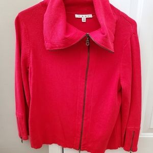 Cabi size medium moto asymmetrical red jacket euc 285